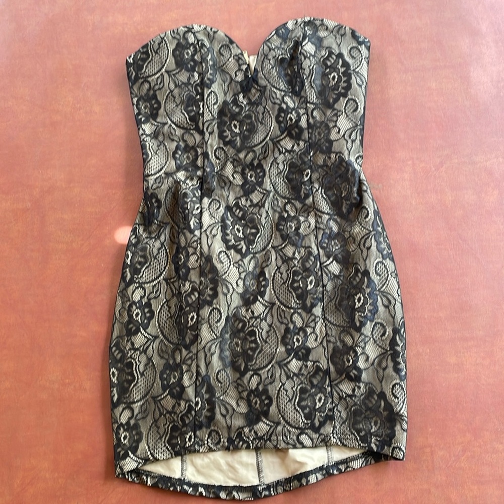 Wyldr Strapless Lace Dress